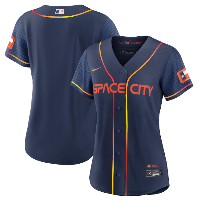 Women's Houston Astros Blank 2022 Navy City Connect Stitched Jersey(Run Small)